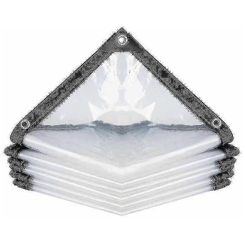 قماش مشمع شفاف مقاوم للماء مع ثقوب ، PE متعدد الأغراض مقاوم للماء مقاوم للتمزق قماش مشمع خفيف الوزن للغاية القماش المشمع (الحجم: 2 * 3 م) 647