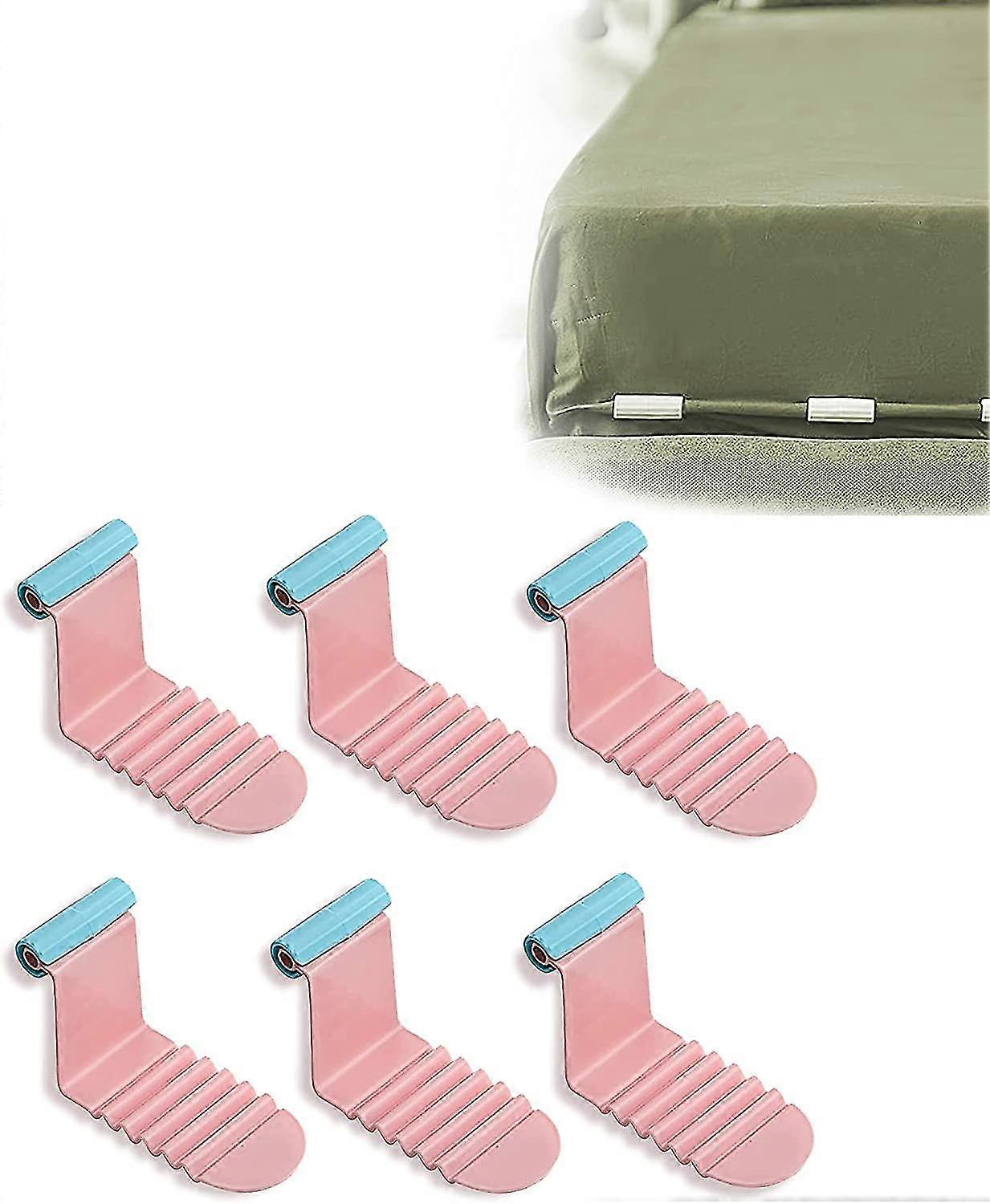Sheet Clips Set Of 6 Sheet Holder Keeps Sheets Tight Against The Raised Edge Of The Mattress Sheet Clips(blue)