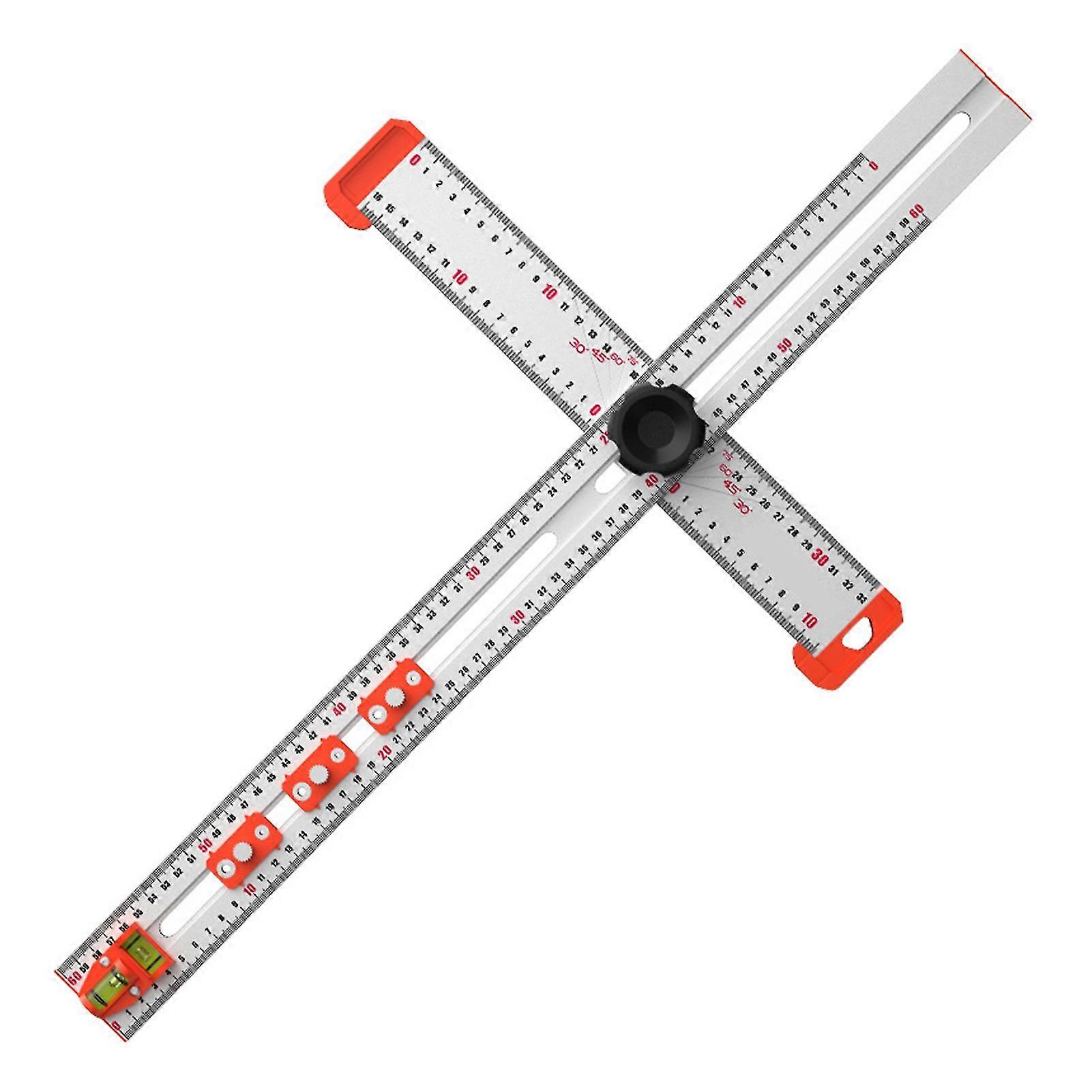 Multifunctional Drilling Positioning Ruler High Accurates Measuring Ruler for Carpentry