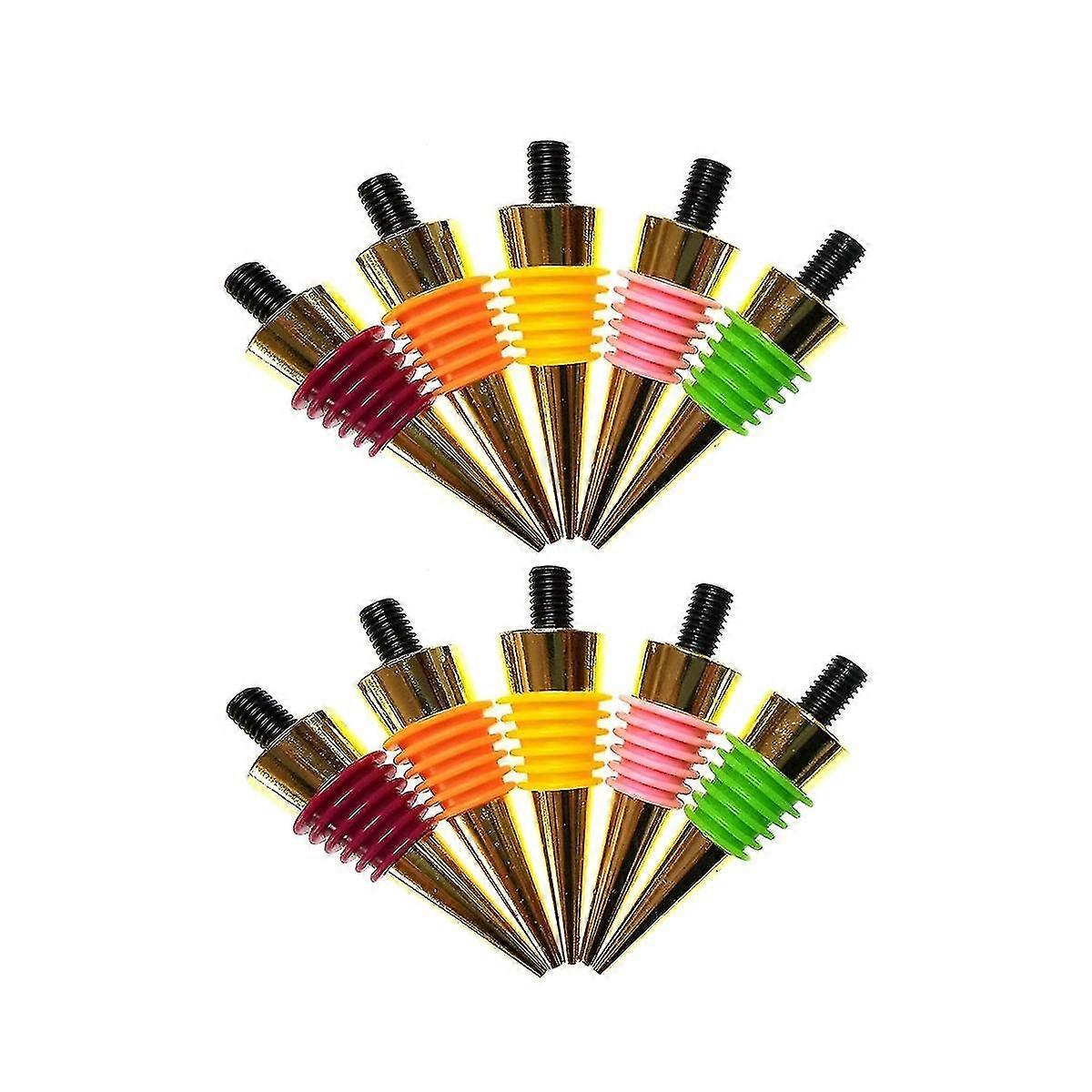 Blank Wine Bottles Stoppers 10 Pieces Colorful Sealing Ring Metal Bottles Stopper With Threaded Pos