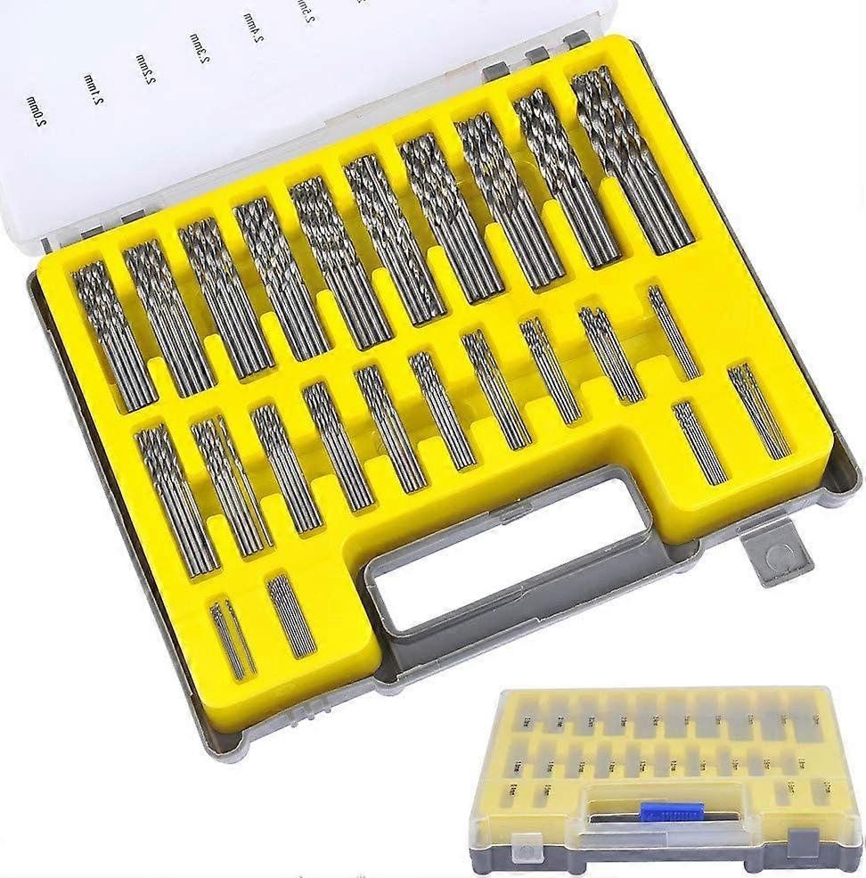 150pcs Mini Twist Drill Bits Set, HSS Shank Drill Bits Kit Micro Twist Drilling Tool Helicoidal for Wood DIY with Storage Box, 0.4mm-3.2mm