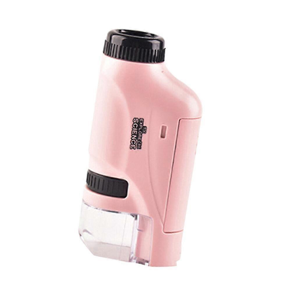 Kids Pocket Microscope 60x-120x Handheld Magnification Lens With Led Lighted