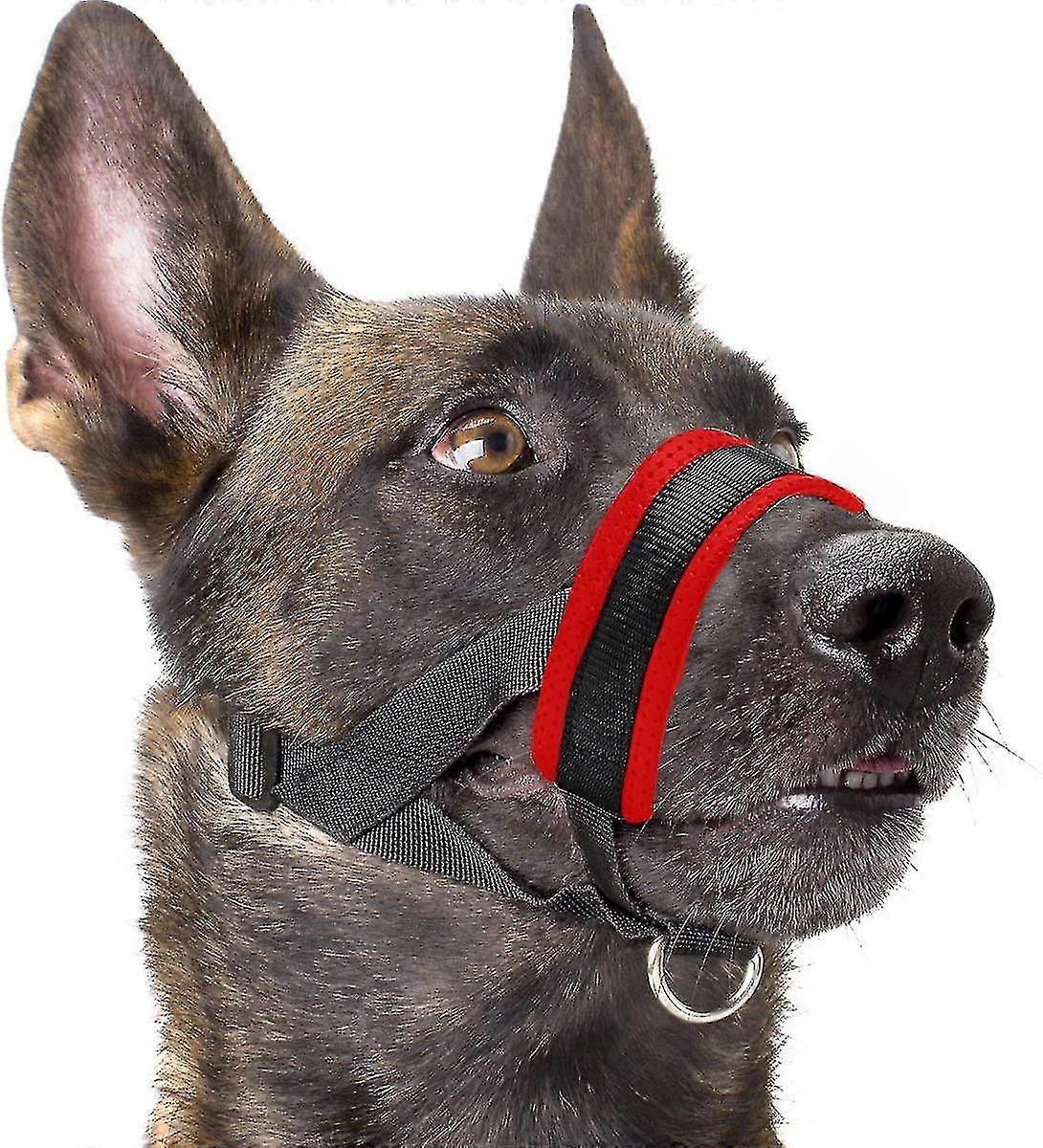 Dog Muzzle Nylon Soft Padding,adjustable Loop,black