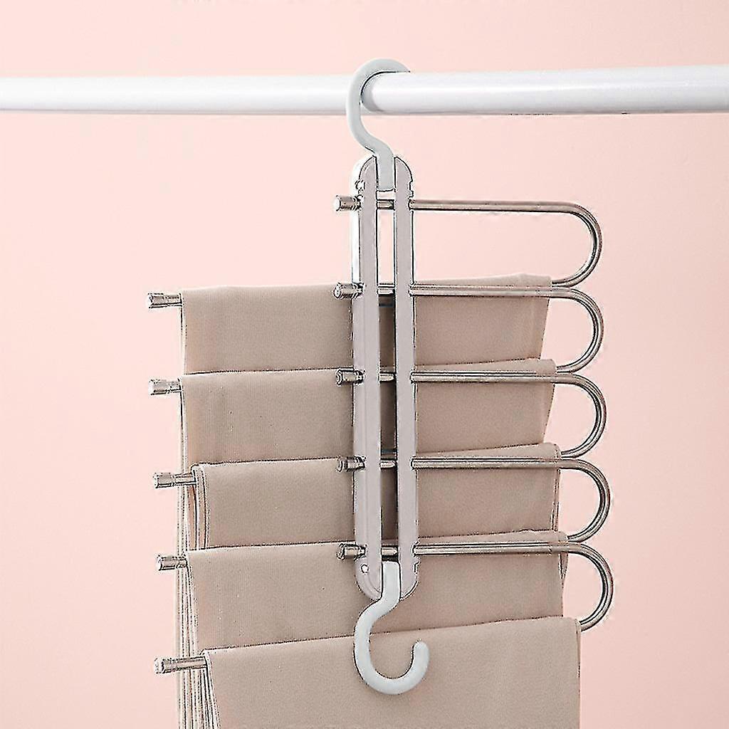 Folding Multifunctional Multi-layer Magic Pants Rack Wardrobe Storage Artifact