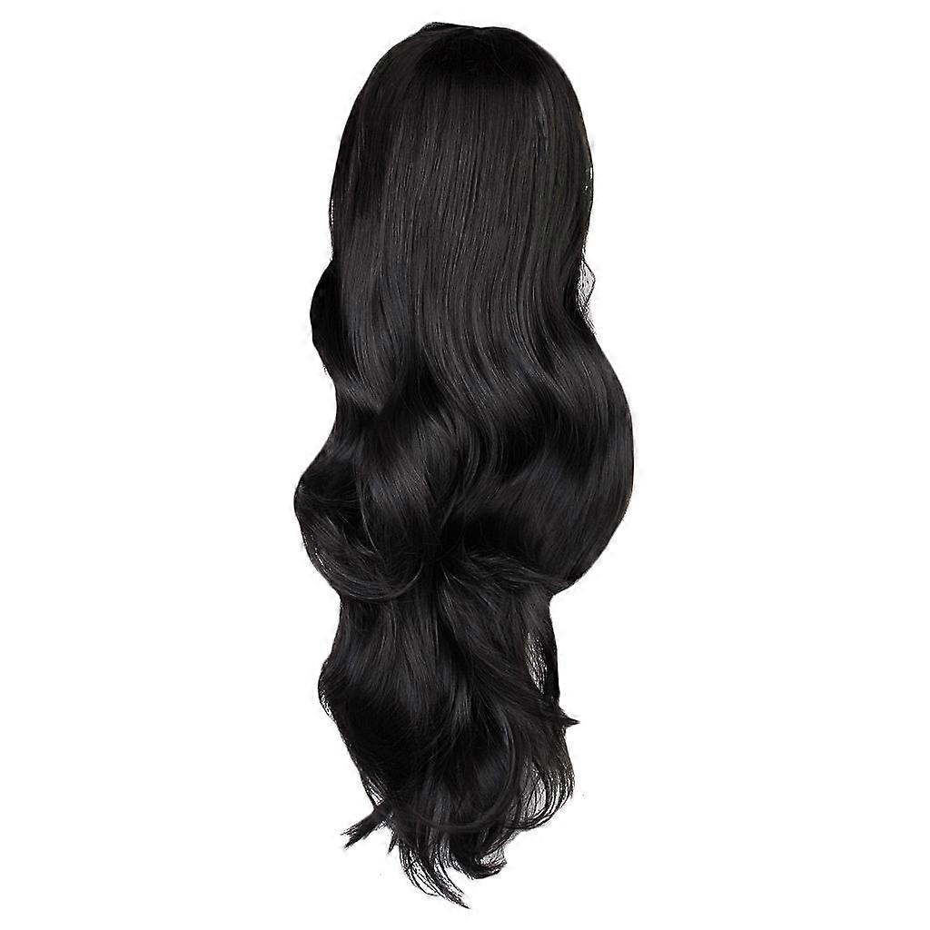 Women's Full Wigs Long Wavy Wig - Black