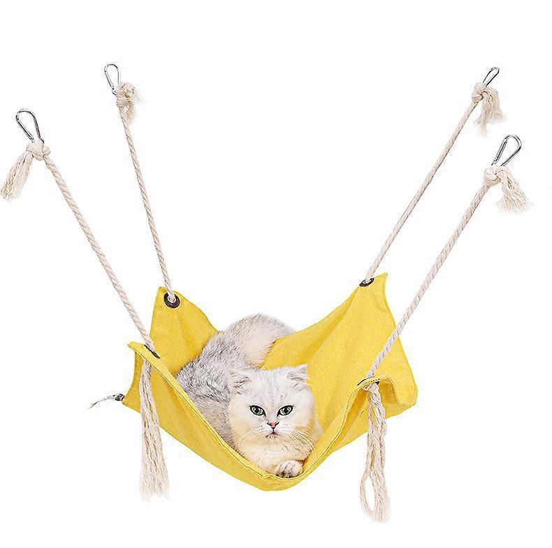 MIMIGO Cat hammock, pet cage hammock, with adjustable straps and metal hooks, cat, dog, rabbit pet hammock, super load-bearing, machine washable