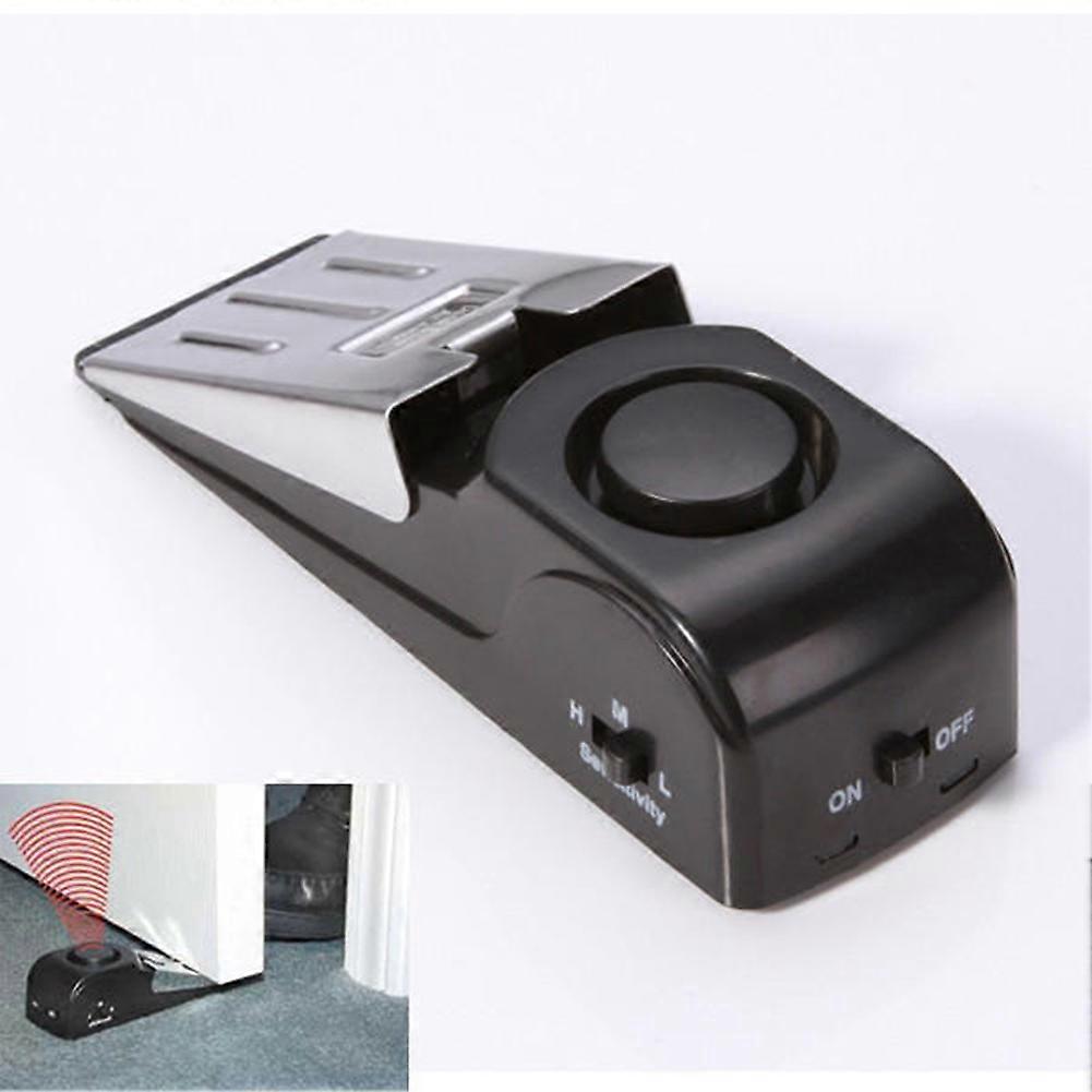 120dB Mini Home Alarm Security Door Stop Safety Travel Portable Anti-theft Sensor Stainless Wedge-shaped Alarm