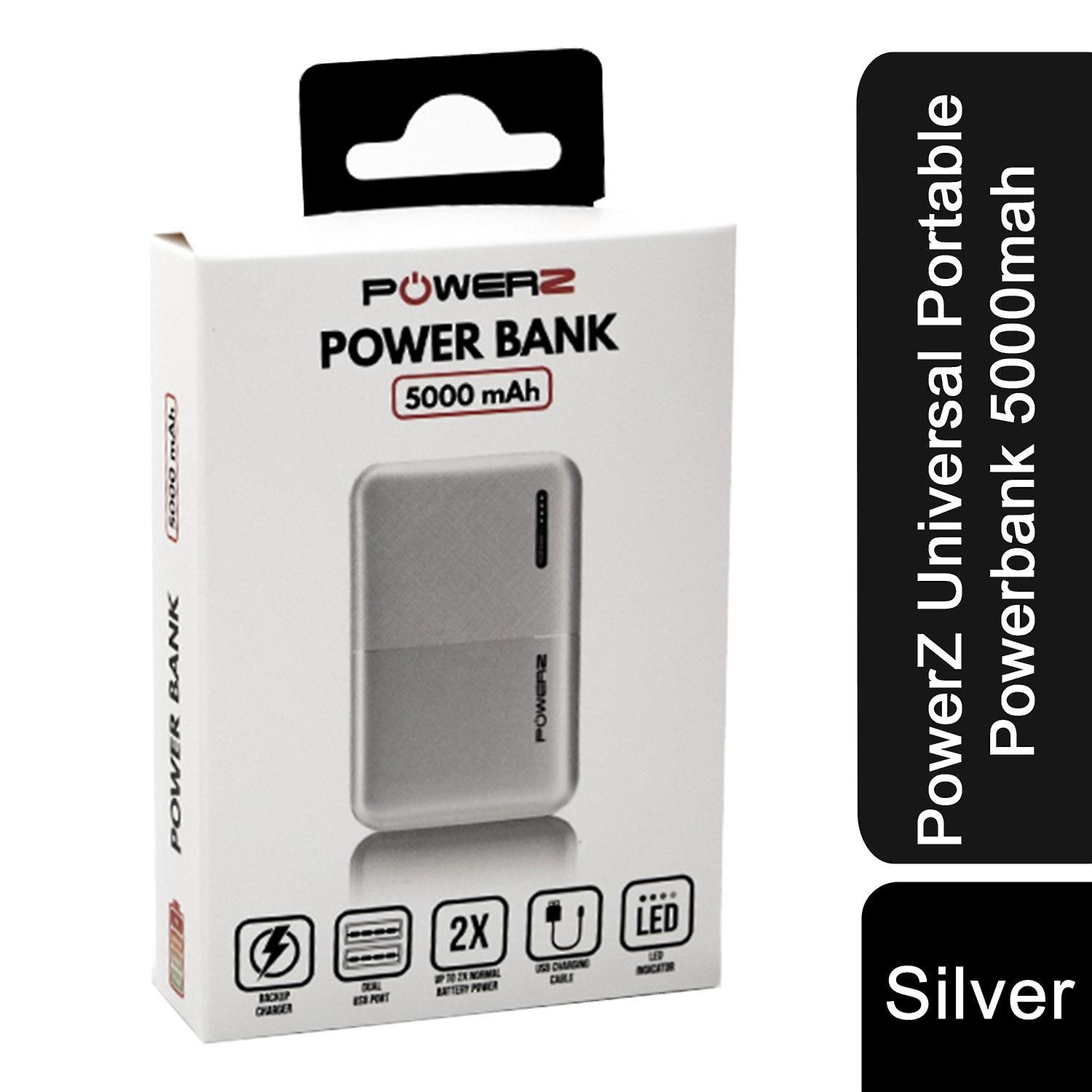 PowerZ Universal Portable Powerbank 5000mah - Silver