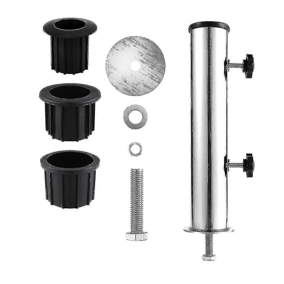 Umbrella Pole Mount Stand Tube Set, Outdoor Parasol Base Holder Insert Pipe Sleeve, For Outside Gar