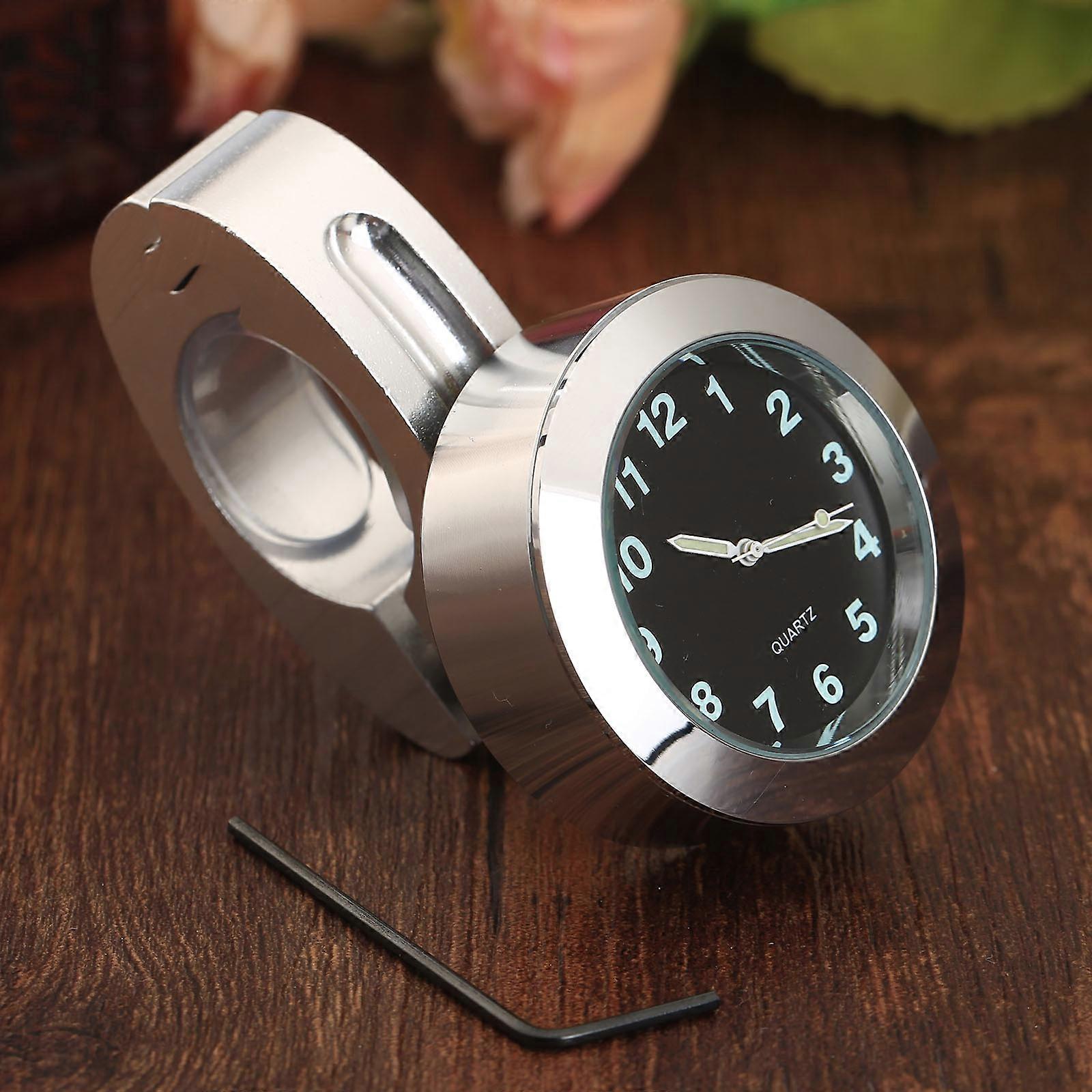 Universal 7/8"" to 1"" Motorcycle CNC Aluminum Handlebar Mount Clock Watch for Harley Davidson Cruiser Chopper Custom Motorcycle~26340