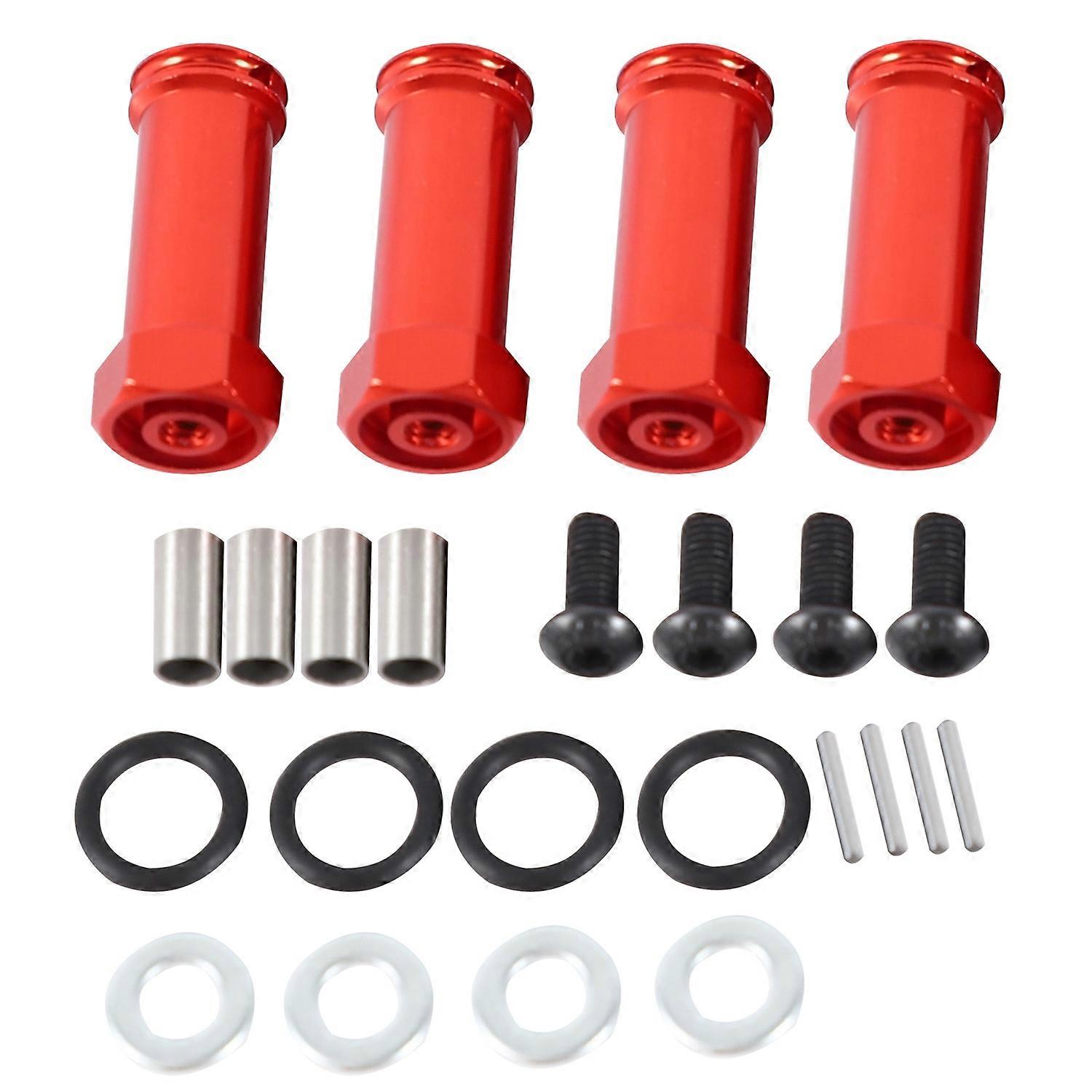 12Mm Aluminum Hex Adapters Long 29Mm Extension RC Car Conversion Parts for 1/12 12428 12423 Red