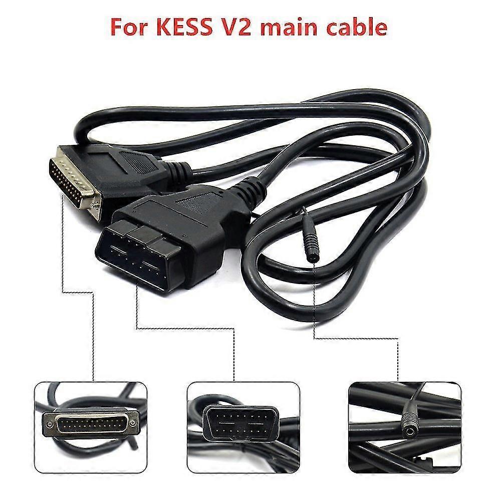 اختبار رئيسي لموصل Kess V2 16 دبوس إلى 25 دبوس كابل Obd2 أداة التشخيص Obd-ii أسلاك محول ضبط مجموعات Db25 دبوس محول تمديد الكابلات