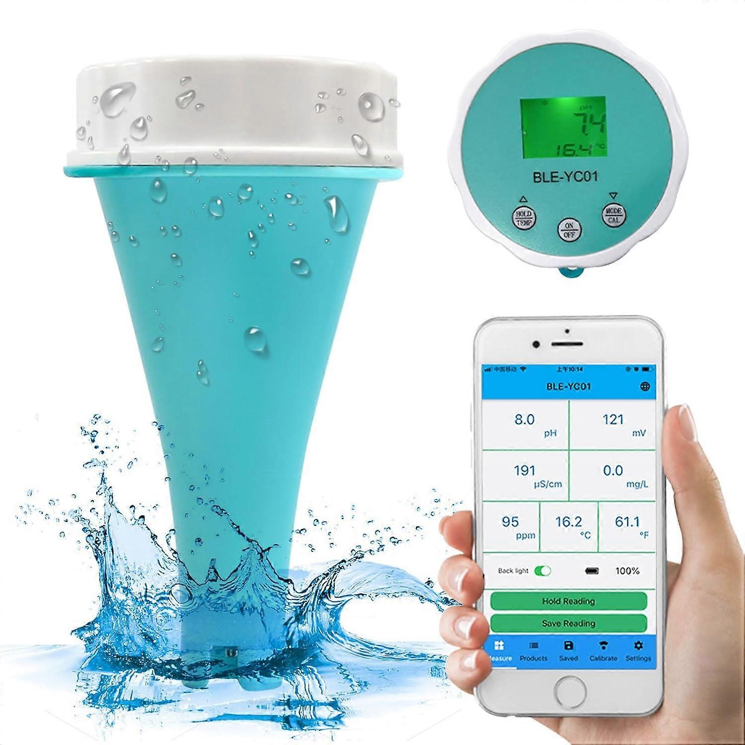 Digital Water Quality Tester,PH/ORP/EC/TDS/Temperature/Chlorine Meter 6 in1