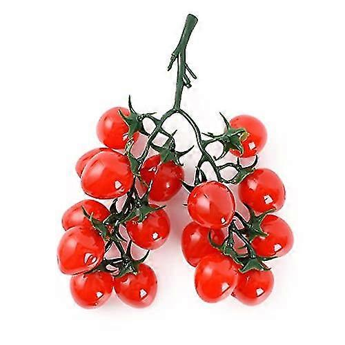 Artificial Cherry Tomatoes Fake Red Cherry Tomato Artificial Fruit Plastic Lifelike Simulation House Kitchen Decoration