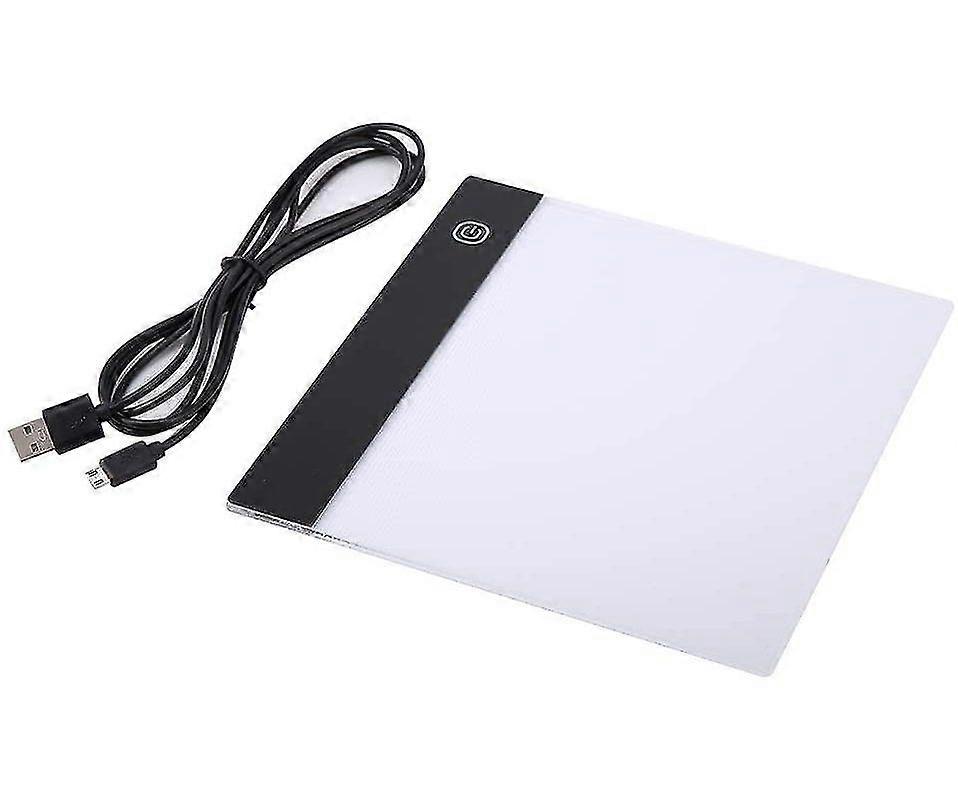 A5 Led Drawing Pad, Led Light Pad A5 Led Light Table Ultra-thin Led Light Boxes, A5 Led Copy Board, Coloring Pad, Sketch Pad, avec câble USB, pour Sten