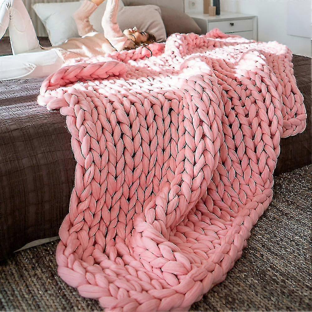 Warm Wool Knitted Thick Blanket