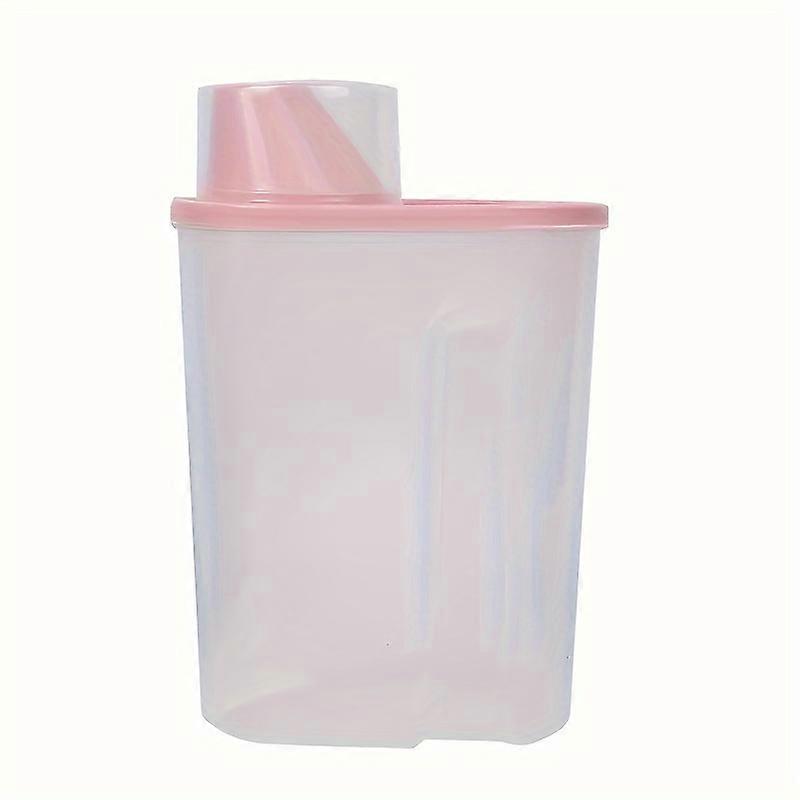 1pc Premium Airtight Food Storage Container - BPA-Free, Stackable & Moisture-Proof - With Measuring Cup for Grains, Rice, Pasta & More - Clear, Space-