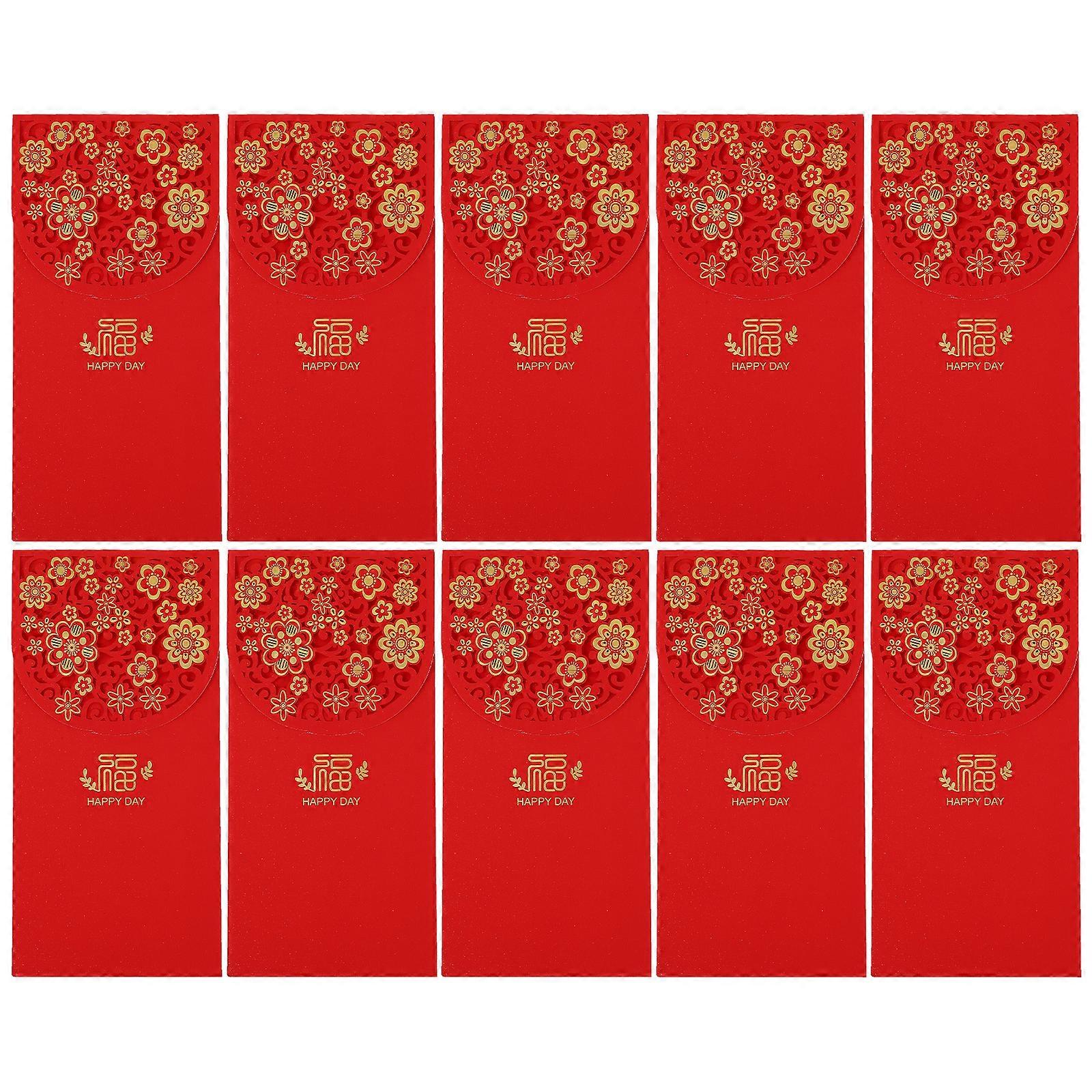 10pcs Chinese Spring Festival Red Envelopes Red Packets Party Red Envelopes