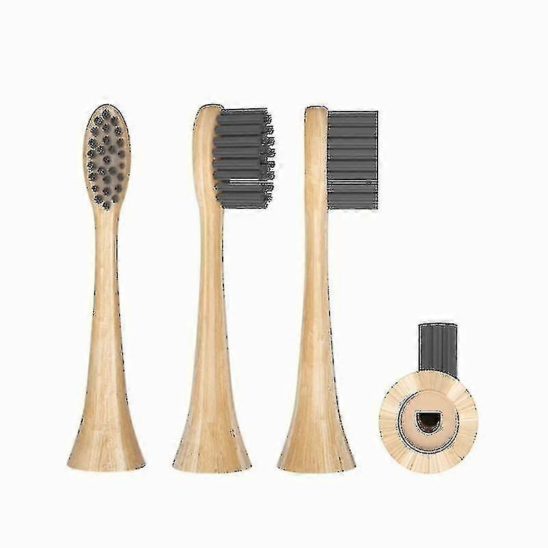 Replace Electric Toothbrush Replace Bamboo Brush Head Compatible With Philips Hx369 Series Hx6100Hx9332 Biodegradable Charcoal Soft Bristled