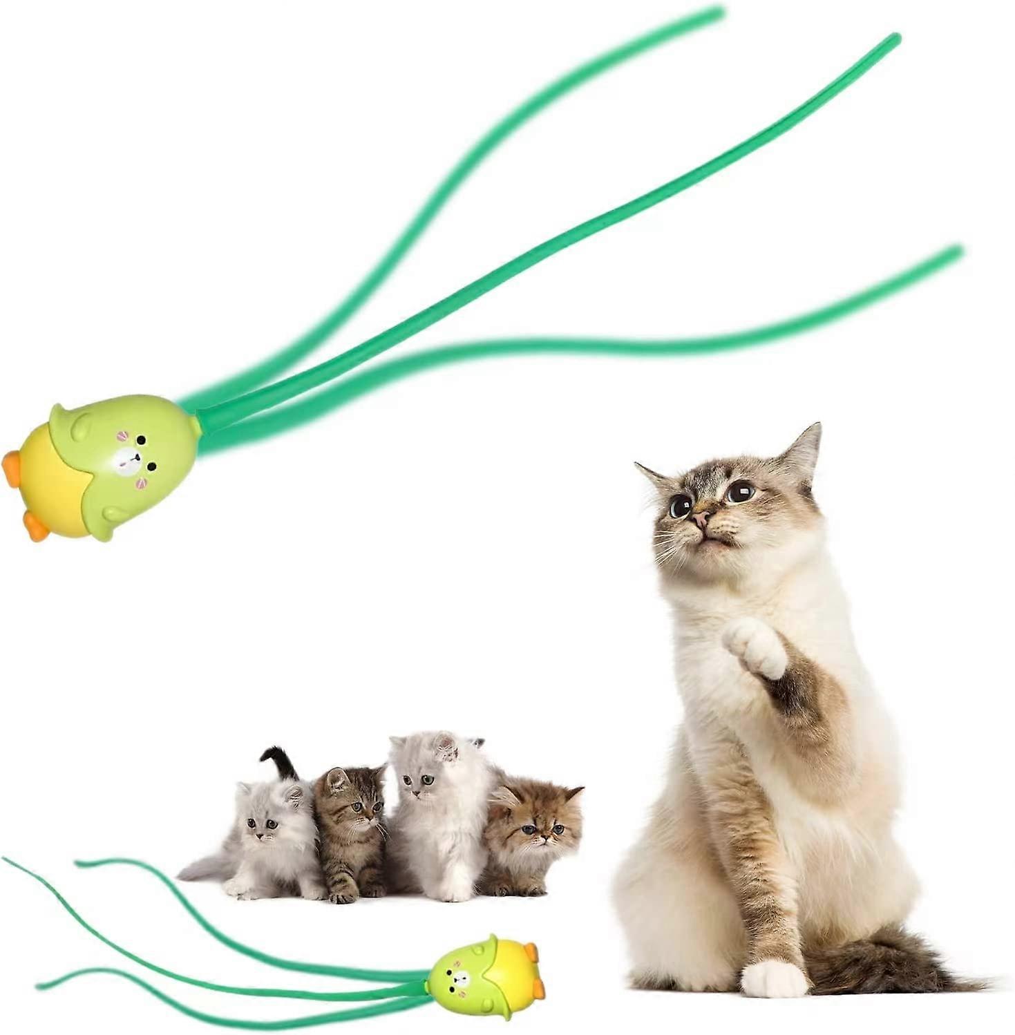 Cat Funny Stick Toy, Interactive Automatic Funny Wand for Indoor, USB Rechargeable Stick Toys