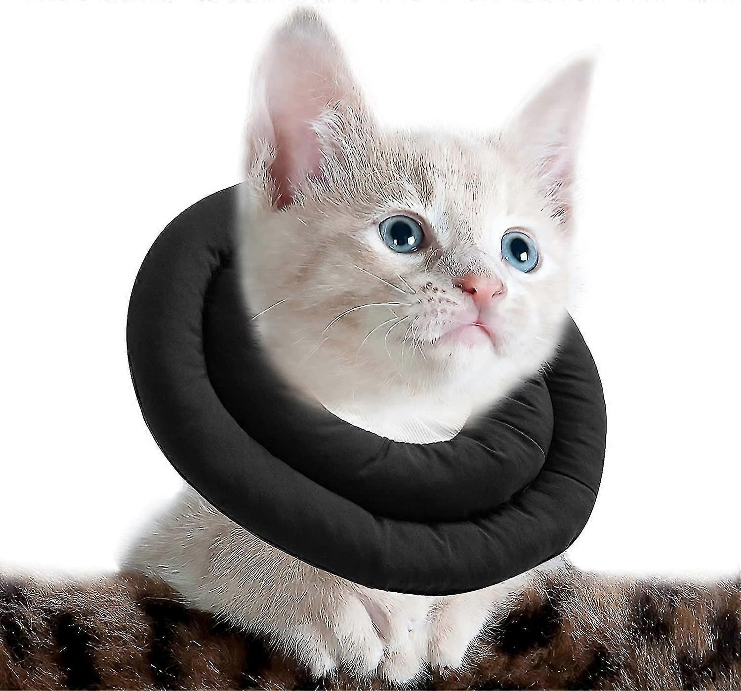 Adjustable Cat Cone Collar Padded With Soft Polyester For After Surgery To Anti Lick-jkshd