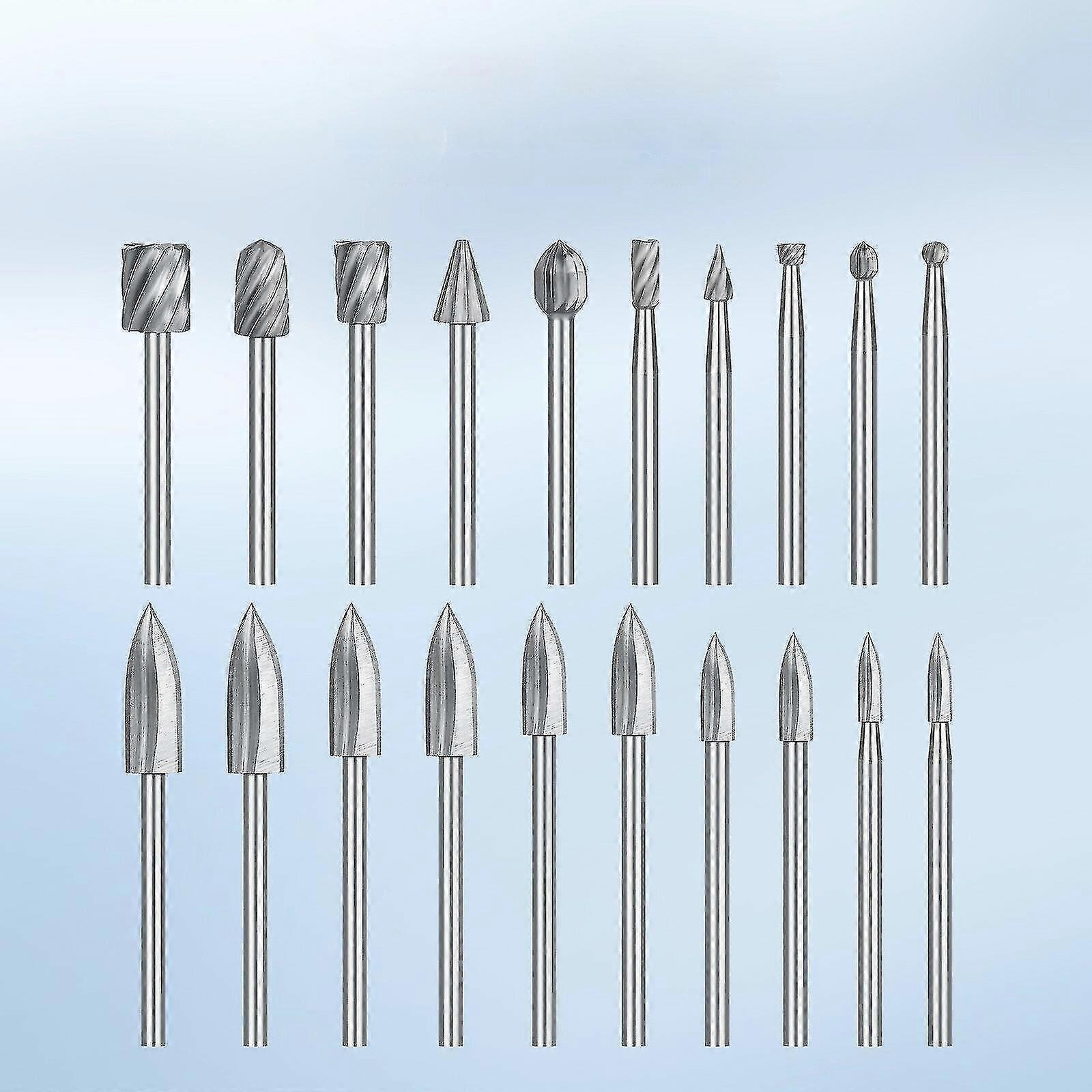 20-teiliges Fräser Set Holz - Kompatibel Mit Dremel 3mm Schaft