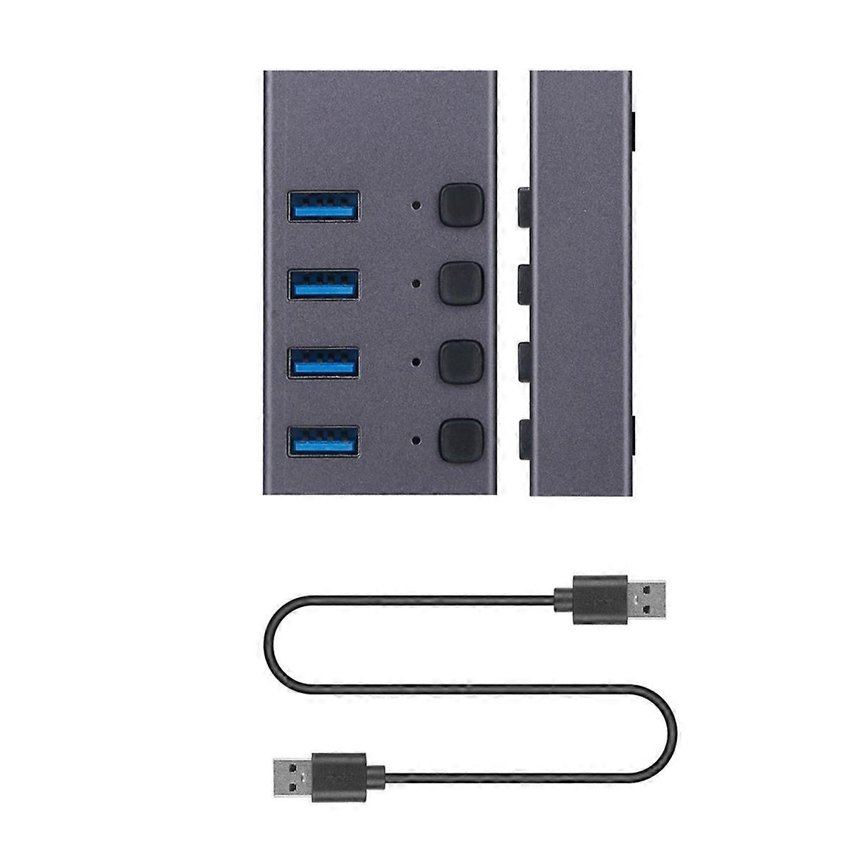 USB3.0 Splitter 4Port Charging Multi-Interface HUB with Switch
