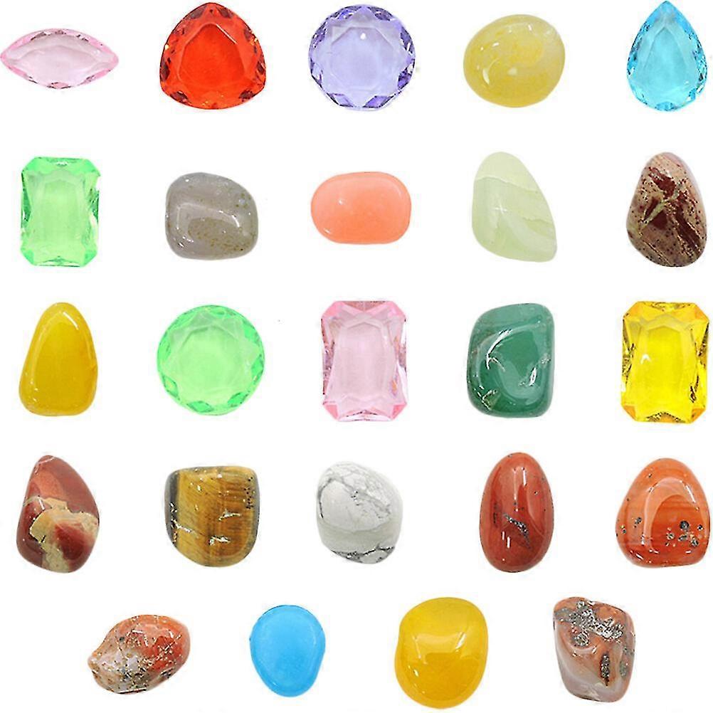 1 Set Stone Advent Calendar Christmas Stone Ornaments Decorative Stones Xmas Count Down Stone