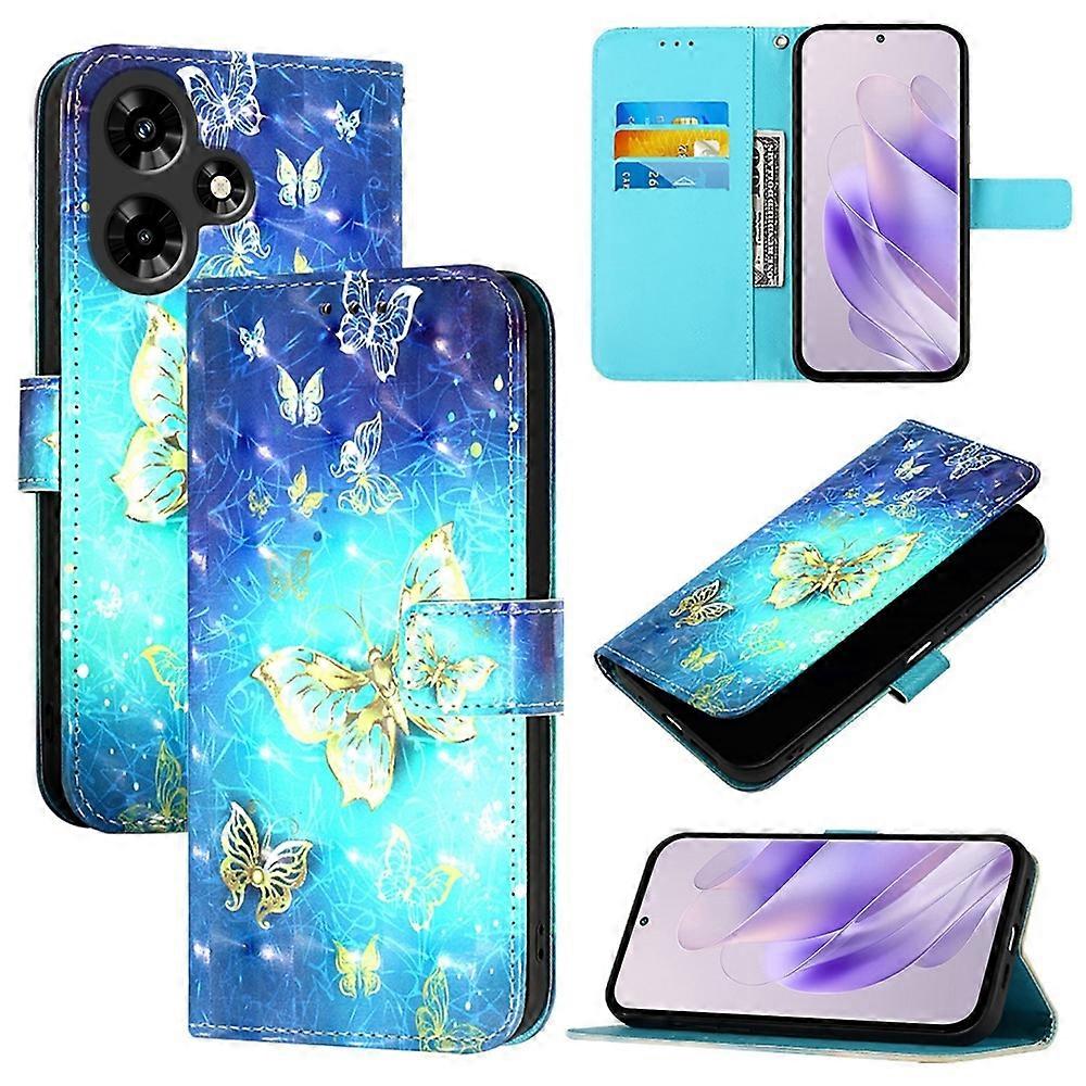 3D Painted PU Case For Infinix Hot 30i