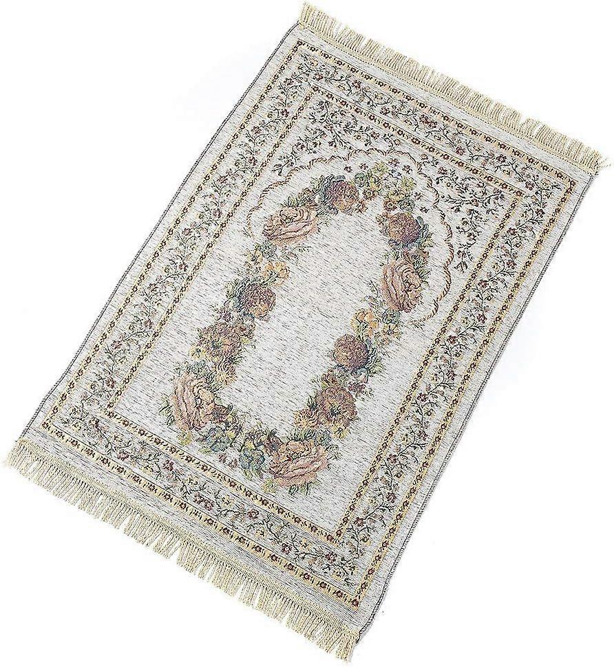 Portable and Foldable Non-slip Polyester Cotton Muslim Prayer Mat