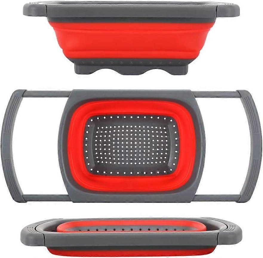 Collapsible Over The Sink Colander with Handles for your Vegetables,Folding Strainer 6-Quart Capacity