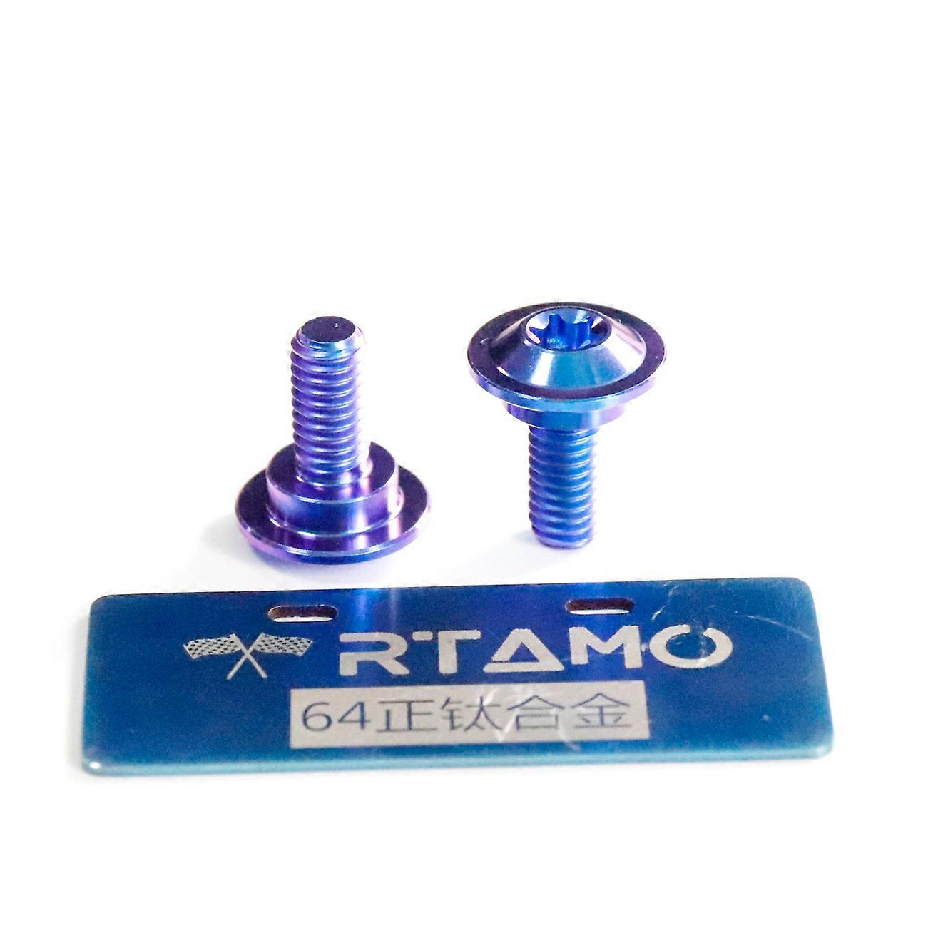 2PCS Titanium Disc Head Bolts M5X15/M6x15 Torx Head Disc Brake Rotor Screws