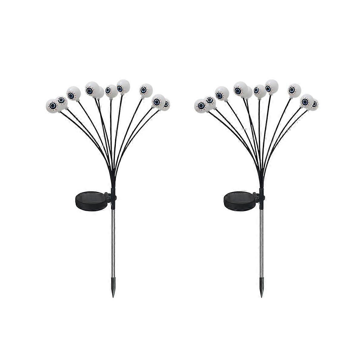 2Pack 20LED Solaire Halloween Chemin Lumière Se balançant Par Le Vent, Imperméable Solaire Halloween Stake Light pour Jardin Cour Patio, B