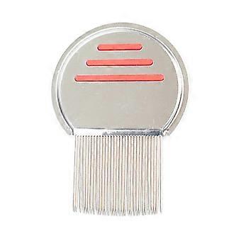 Yaju minder stalen luizenkam, metalen netkam, verwijdert veilig luizen1pcs-rood