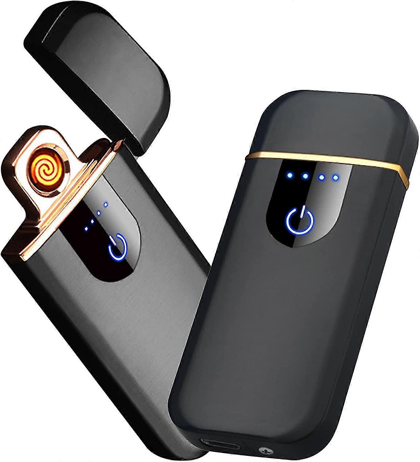 Electronic , Electric , Mini Usb Recharable Touch Double-sided Flameless Plasma L