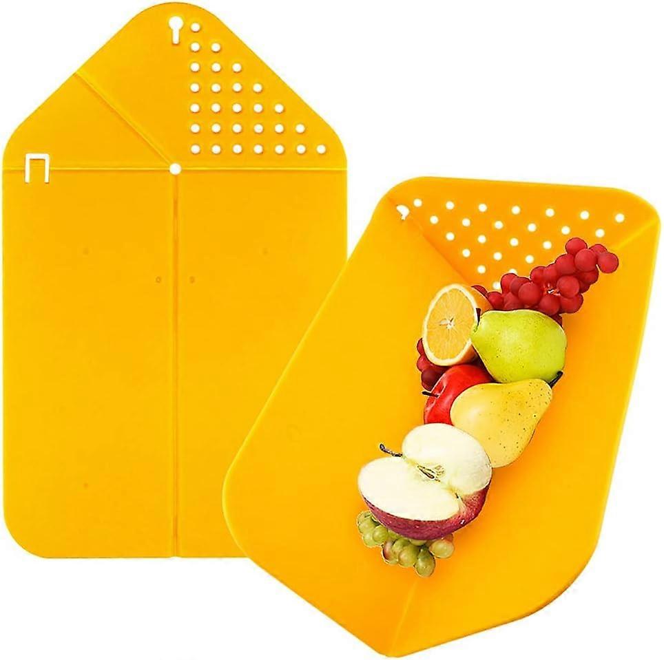 2 Pack Durable Plastic Chopping Board Multi-Functional Non-Slip Chopping Board for Dorm Office Kitchen