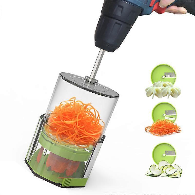 Kitchen Spiralizer Vegetable Cutter Spiral Grater Cutter Potato Cucumber Carrot Grater 3 in1 Vegetable Slicer For Electric Drill