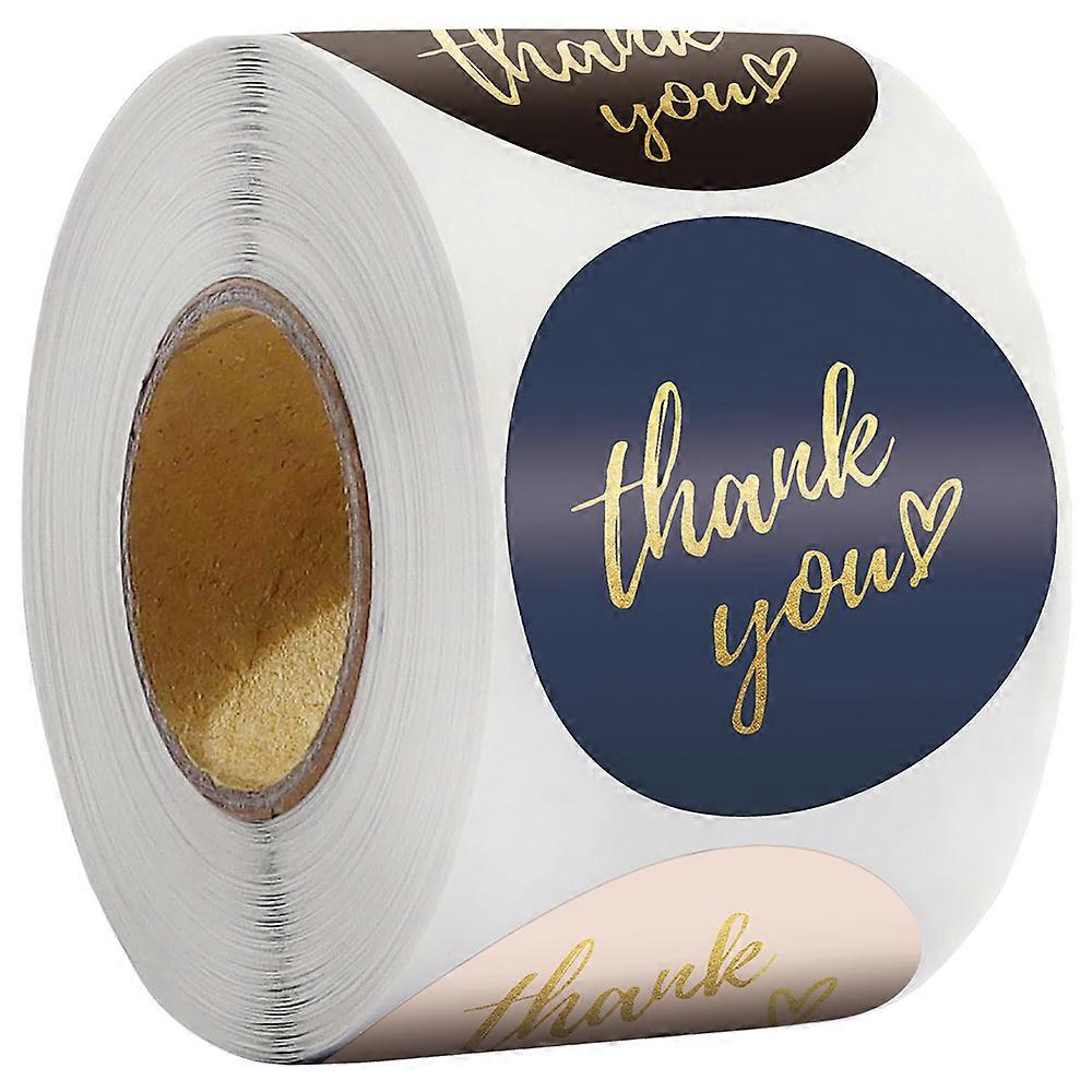Express Your Thanks With Waterproof Self-Adhesive Stickers, Eye-Catching Design And High Quality For Small Business, Thank You Stickers Roll In 4