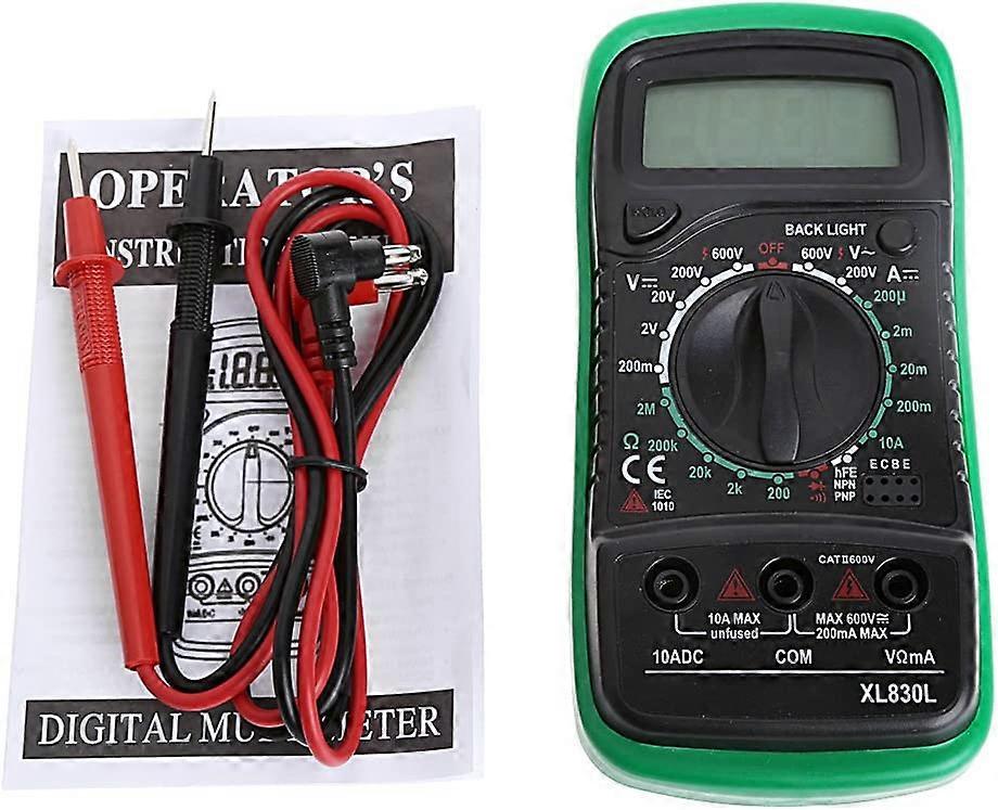 Temperature Meter Handheld LCD Digital Multimeter Tester XL830L Without Battery