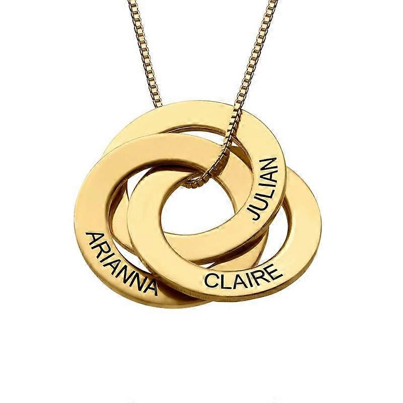 Russian Ring Necklace in Gold Plating