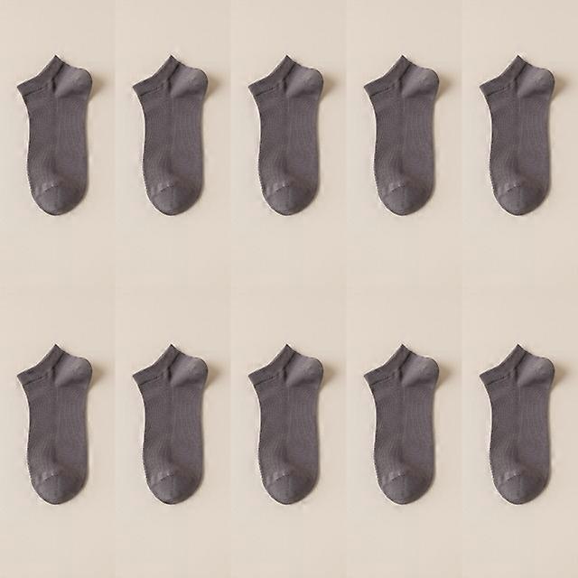 Män' s Sommar Tunn 100% Bomull Båt Strumpor Flerfärgad Mode Casual Ankelstrumpor Andningsfunktion Solid färg Andningsbara Mesh Strumpor Set-C7, EUR STORLEK 39-45
