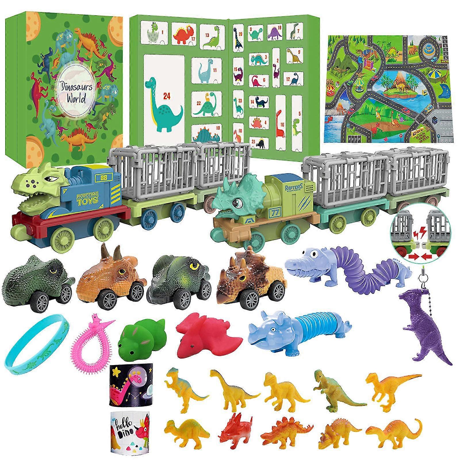 Advent Dinosaur Calendar Nativity For Kids Boys 24 Days Countdown Christmas Calendars