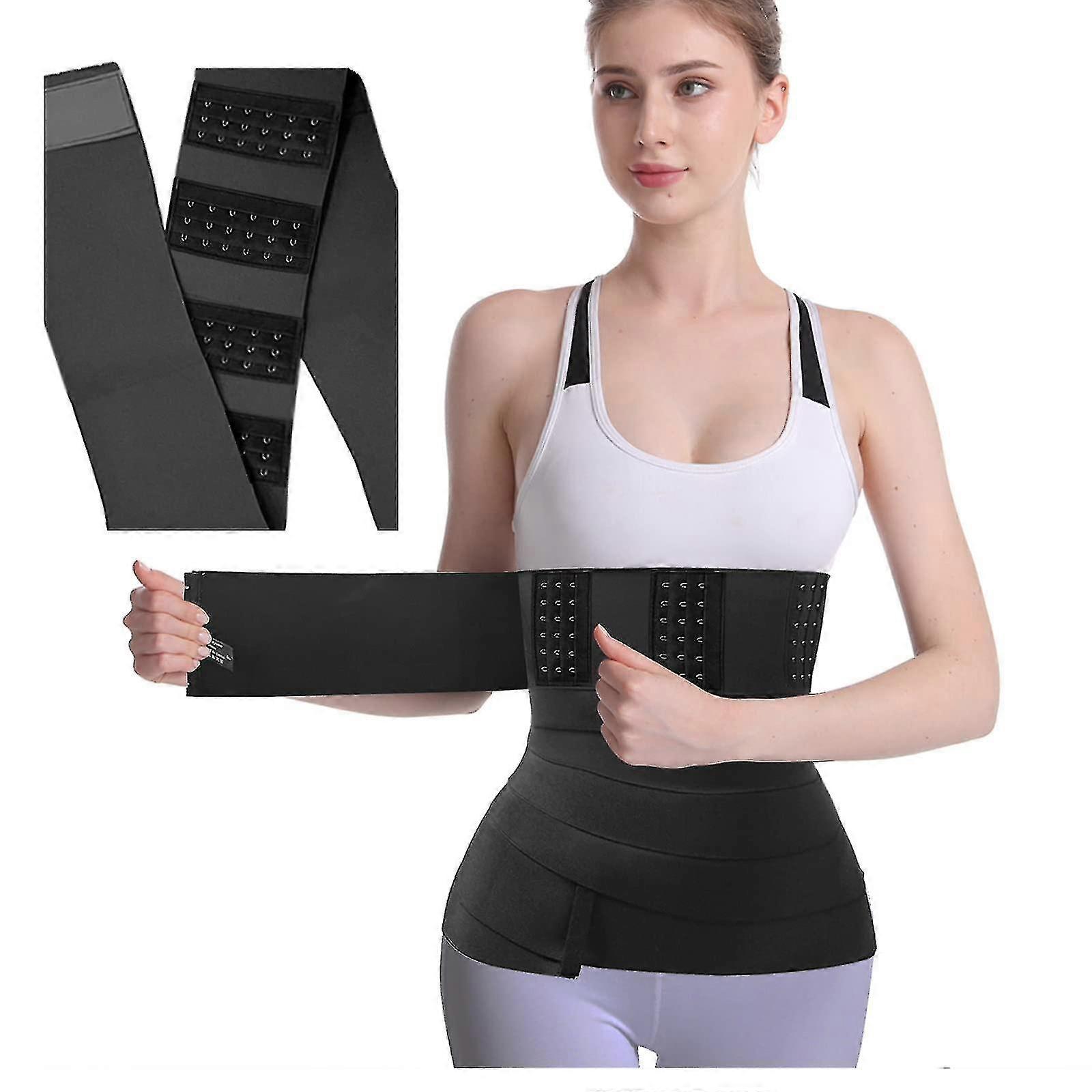 Waist Wrap With Loop Design Tightness Adjustable And Non-slip Invisible Tummy Shaper Waist Bandage Wrap Belt Bandage Wrap Sweat