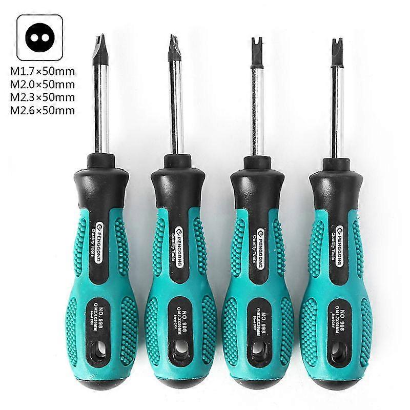 4Pcs Screwdriver Set Screwdriver Bits U Fork Type Magnetic Slotted Screw Driver CR-V Multi Function Hand Tool Set