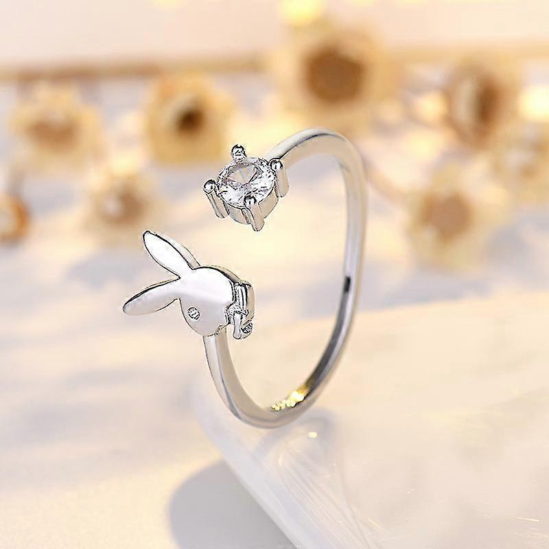 Ring Gold Ladies Zircon Ring Creative Opening Adjustable