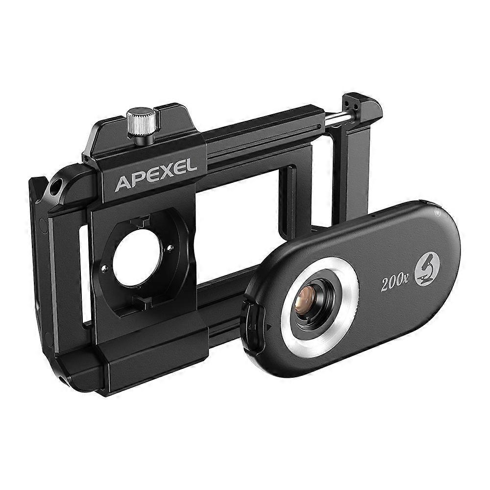 200X Mobile Cpl Filter Battery Microscope Micro Lens With Phone Clip For Iphone 15/14/13/12 Android