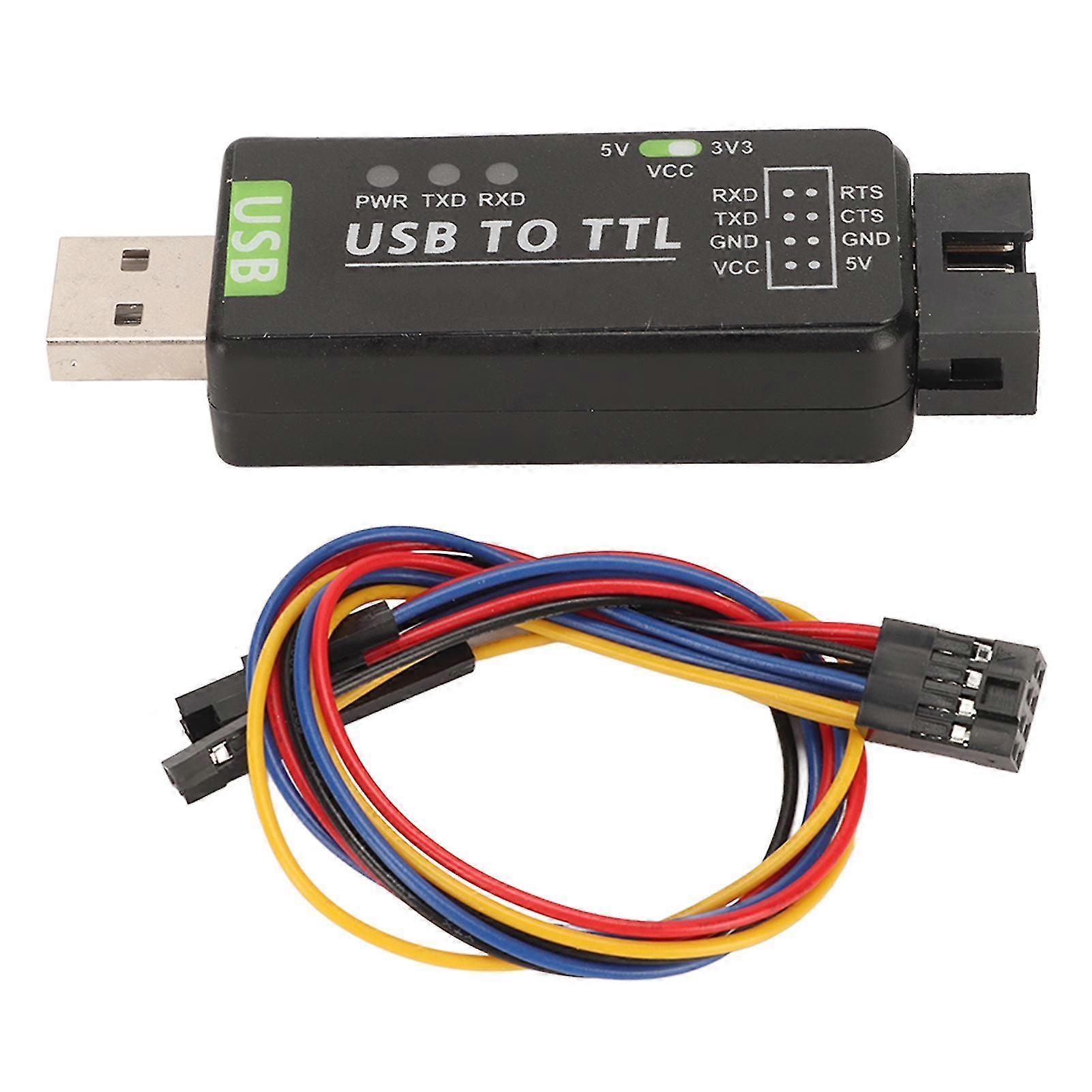 Industrial Grade FT232RL USB to TTL Converter with Multiple Protection Circuits - Black