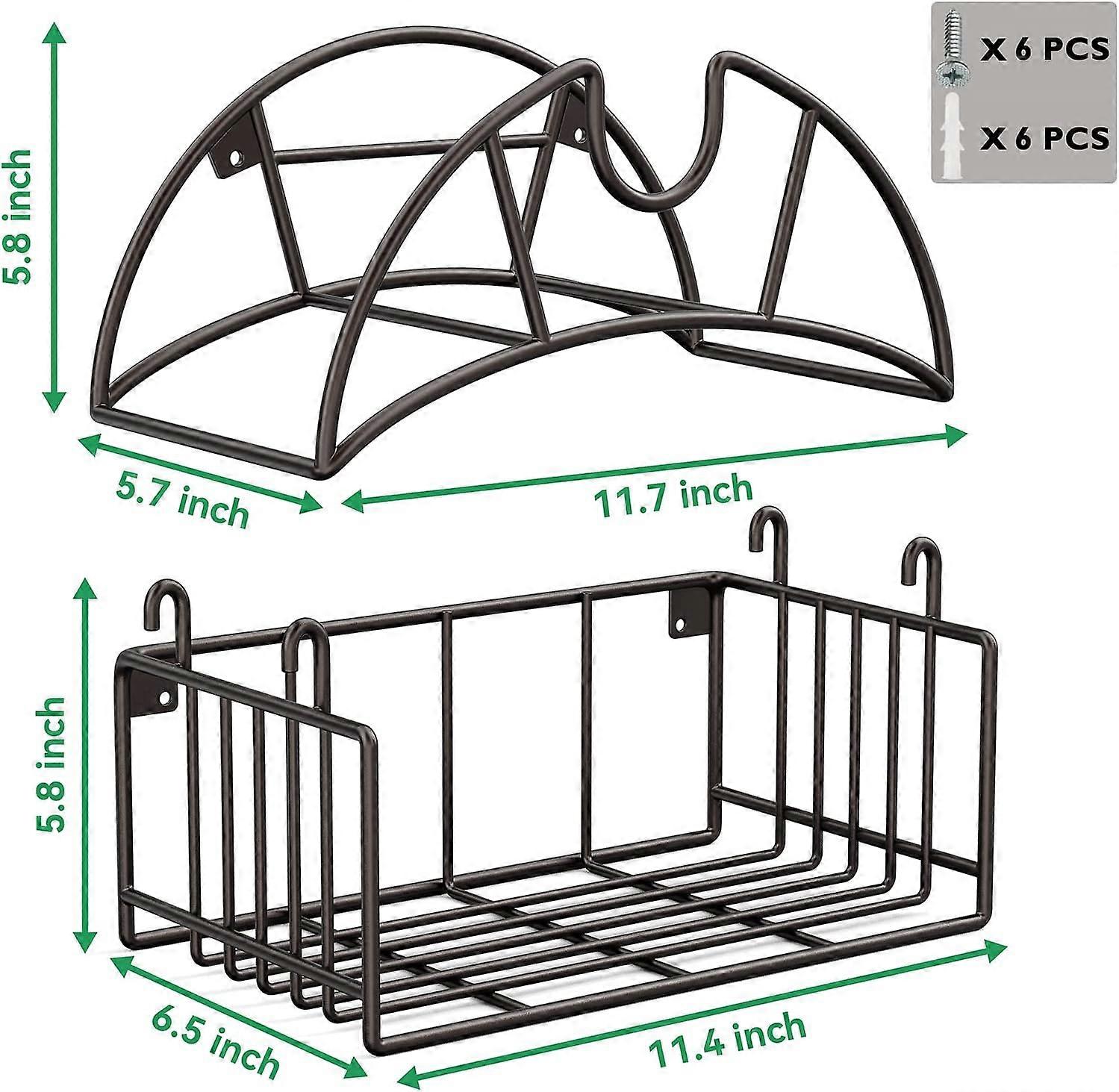 Držák zahradní hadice, kovový, pojme až 150 stop hadici, s úložným košíkem