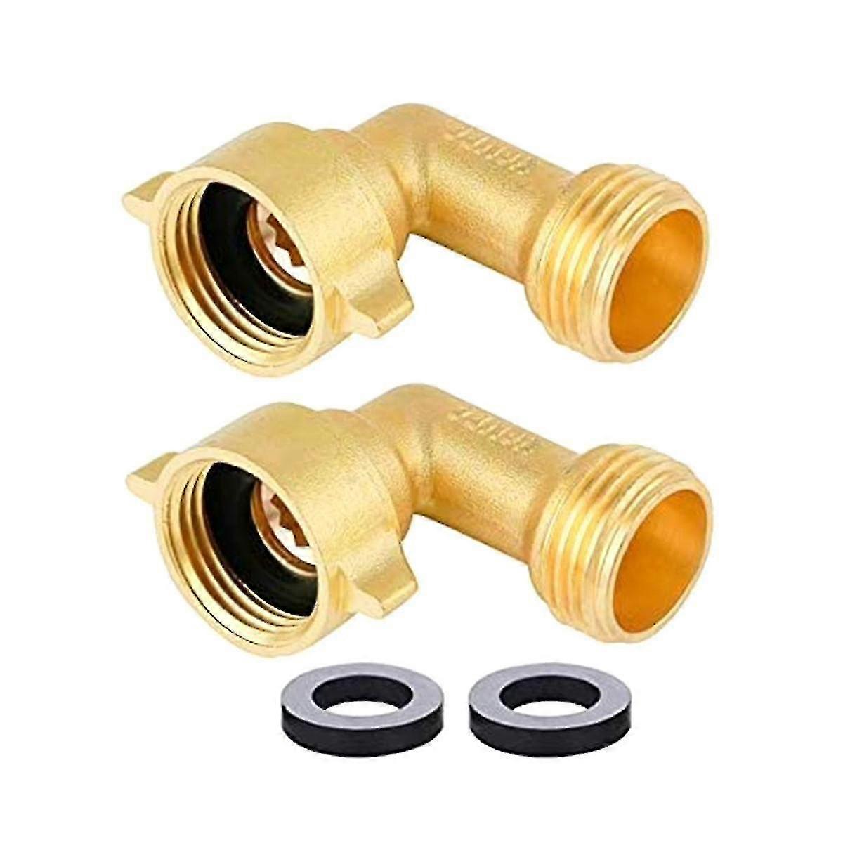 2 قطعة 90 درجة حديقة خرطوم الكوع 3/4 بوصة خرطوم النحاس حديقة خرطوم موصل لتوصيل المياه RV &resP20211224870