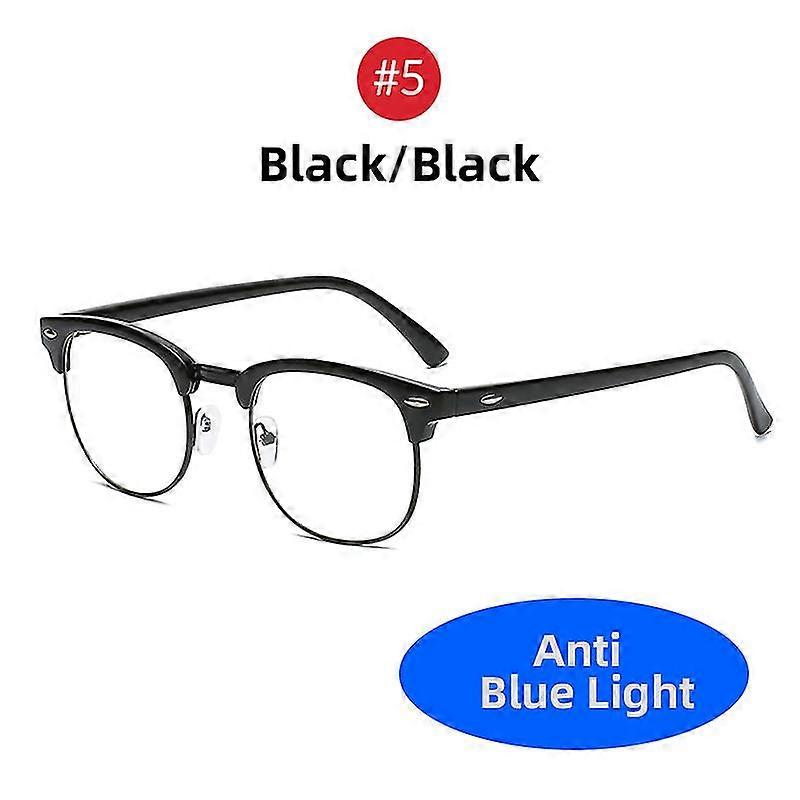 Klassieke Semi Rimless Anti Blauw Licht Blokkerende Bril Mannen Square Ray Filter Bril Frames Computer Vrouwen Goggles